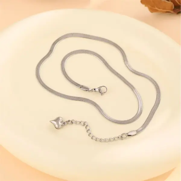 Wholesale 304 Stainless Steel Titanium Steel Solid Color Vacuum Plating Real Gold Plated 18K Gold Hip-Hop Waterproof Non Tarnish Blade Chain Necklace