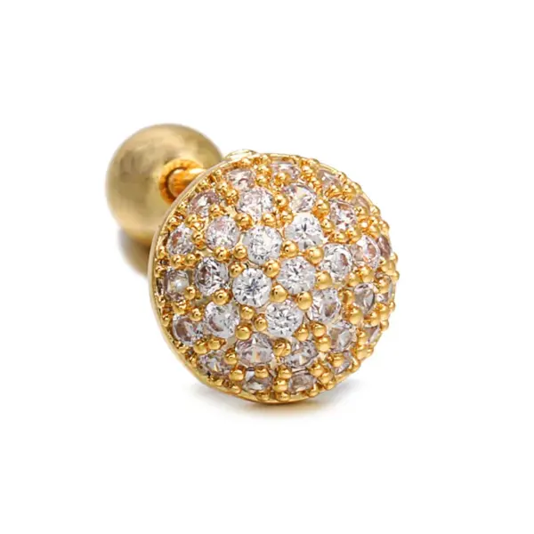 Wholesale Ear Cartilage Rings & Studs Geometric Brass Gem