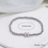 Wholesale Jewelry Simple Style Letter Copper Zircon Inlay Bracelets Beaded Chain