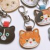 Wholesale Japanese ECOUTE Kitten Series Keychain Eminette Cute Leather Key Ring Decorative Bag Pendant