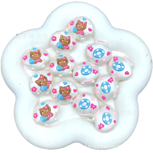 Wholesale Black seashell hand-painted beads