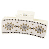 10-5 square PU leather three Milky White