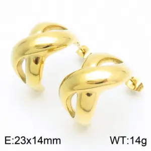 Gold Earrings Ke114907-K