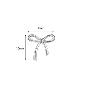 Thin Bow Tie Silver / 1.2x10mm M0.9