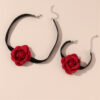Wholesale Retro Chanel-style rose necklace and bracelet set