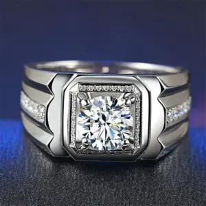 Jjz521 Wisdom Man's Ring [White Gold Plated]] / Adjustable Opening