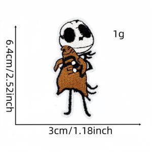 Colorful skull cloth sticker 5#