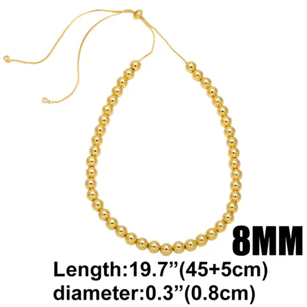 Wholesale Vintage Style Round Copper Plating 18k Gold Plated Necklace