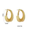 Wholesale PVD Coated Real Gold Plated C Shape Geometric Stainless Steel Casual Elegant Waterproof Non Tarnish Ear Studs