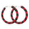 Wholesale Halloween color-blocked rhinestone hoop earrings