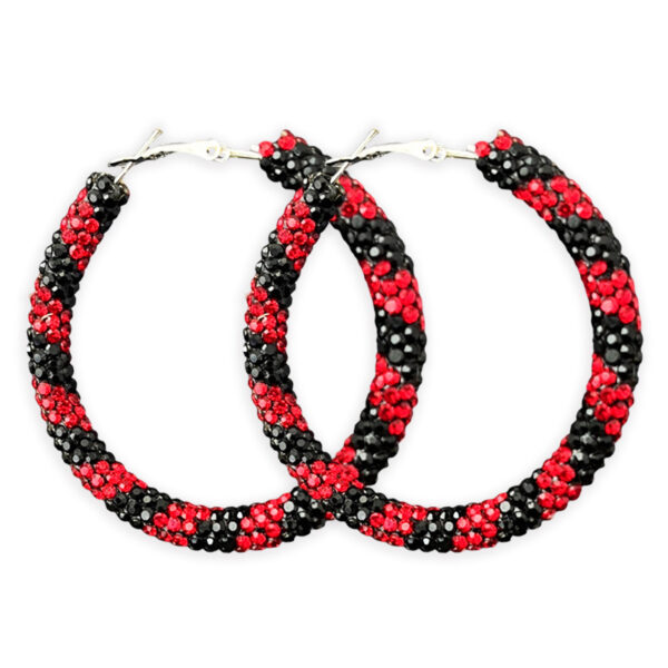 Wholesale Halloween color-blocked rhinestone hoop earrings