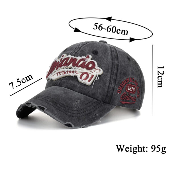 Wholesale Cross Border Washed Baseball Cap All Cotton Orlano Embroidered Letters Men Hat Cap AliExpress B905