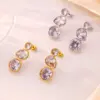 Wholesale PVD Coated Real Gold Plated 18K Gold Water Droplets 304 Stainless Steel Elegant Luxurious Vacation Waterproof Non Tarnish Drop Earrings