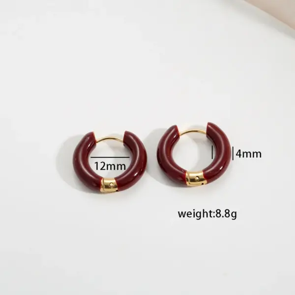 Wholesale Ion Plating (IP) Round 304 Stainless Steel Sweet Waterproof Non Tarnish Earrings