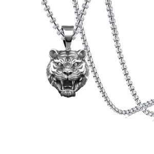 Tiger head + stainless steel chain