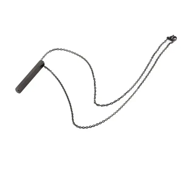 PVD Coated 18K Gold Rose Gold Real Gold Plated Geometric Customization Laser Engraving Solid Color Stainless Steel Simple Style Waterproof Non Tarnish 304 Stainless Steel Necklace