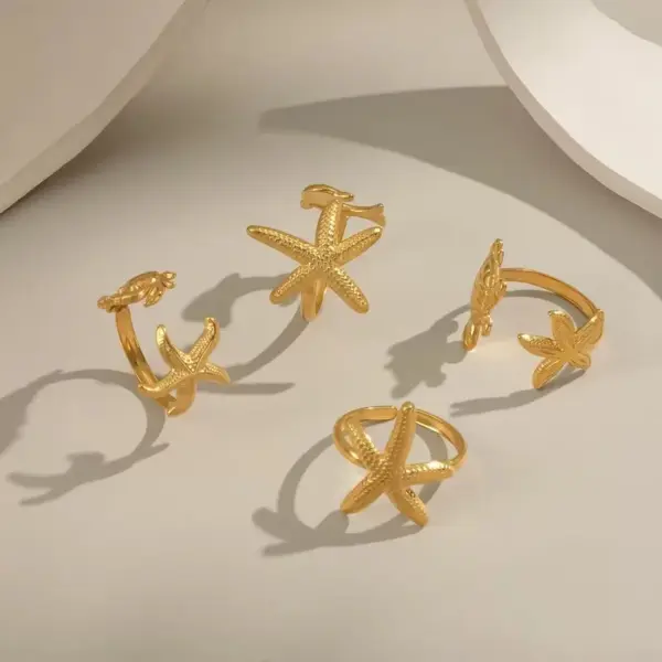 Wholesale Jewelry Cute Streetwear Tortoise Dolphin Crab 304 Stainless Steel Rings