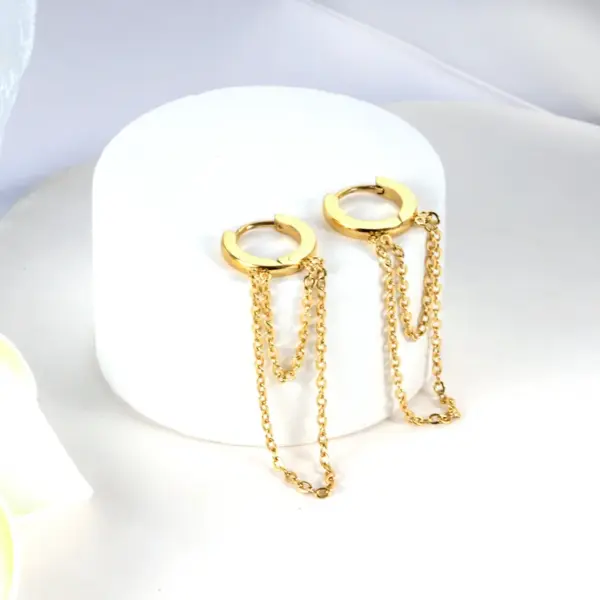Wholesale 1 Pair Fashion Solid Color Stainless Steel Plating Earrings