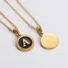 Wholesale Jewelry Fashion Letter 304 Stainless Steel No Inlaid 18K Gold Plated Plating Stainless Steel Necklaces