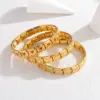 Wholesale 304 Stainless Steel Pentagram Heart Shape Argyle PVD Coated Stone-Free 18K Real Gold Plated Elegant Cute Vintage Style Waterproof Non Tarnish Bangle