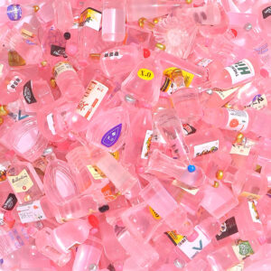 Pink wine bottle