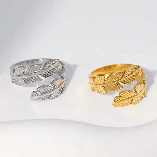 Wholesale Jewelry Casual 304 Stainless Steel 18K Gold Plated Plating Stainless Steel Rings