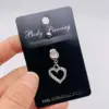 Wholesale Streetwear Heart Shape Butterfly Stainless Steel Plating Inlay Women's Belly Ring