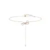 Wholesale High Version Heartbeat Collarbone Chain Demon Eye With Swarovski Elements Crystal Bow Gold 304 Stainless Steel Necklace