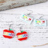 oly-50478e590fb2a3988f521fba7c428dff Wholesale School Season Books Apple Pendant Earrings Back to School Season Acrylic Teachers' Day Graduation Season Earrings