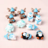 Wholesale Blue Christmas silicone beads