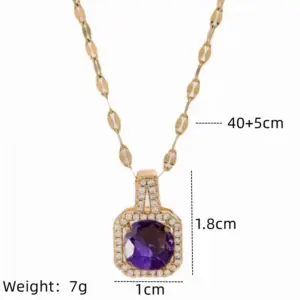 Golden Lip Chain Purple