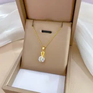 F217 Titanium Steel Chain Copper Pendant