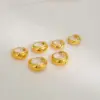 1 Pair Basic O-Shape Round 304 Stainless Steel 18K Gold Plated Earrings