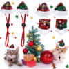 Wholesale Pet Christmas Hat Dog and Cat Christmas Hat Elastic Rope Ready-Made Pendant