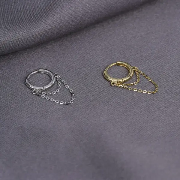 Wholesale Simple Style Geometric Plating 925 Sterling Silver No Inlaid Earrings