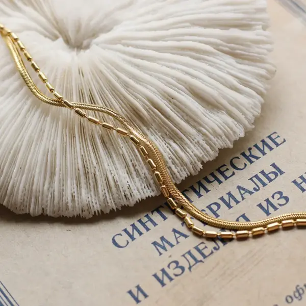 PVD Coated Real Gold Plated 18K Gold 304 Stainless Steel Simple Style Waterproof Non Tarnish 304 Stainless Steel Bracelets