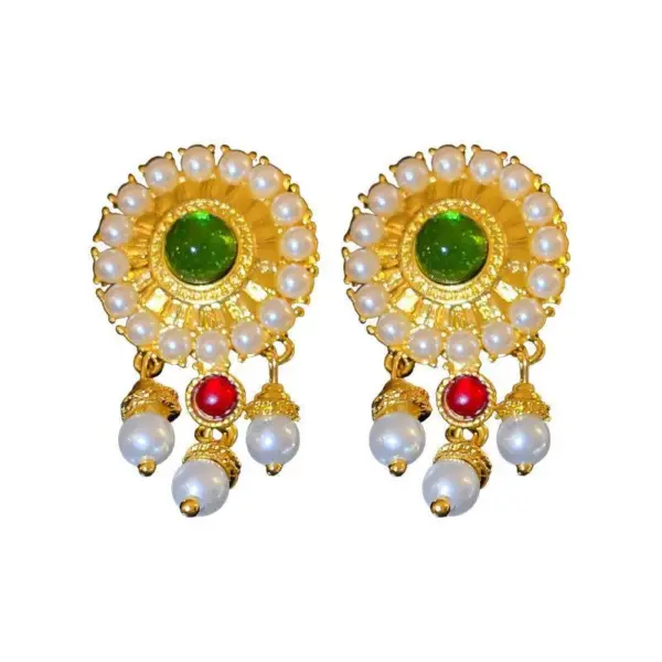 1 Pair Classical Lady Cross Enamel Plating Inlay Copper Ear Studs