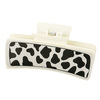 10-5 square PU leather cow milk White