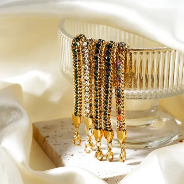 Wholesale PVD Coated K Gold Plated Irregular 304 Stainless Steel Modern Style Classic Style Waterproof Non Tarnish 304 Stainless Steel Bracelets