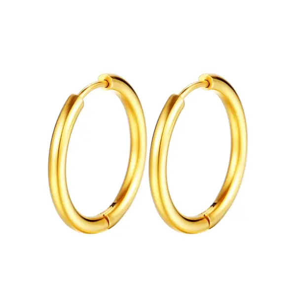 1 Piece Simple Style Geometric Titanium Steel Earrings