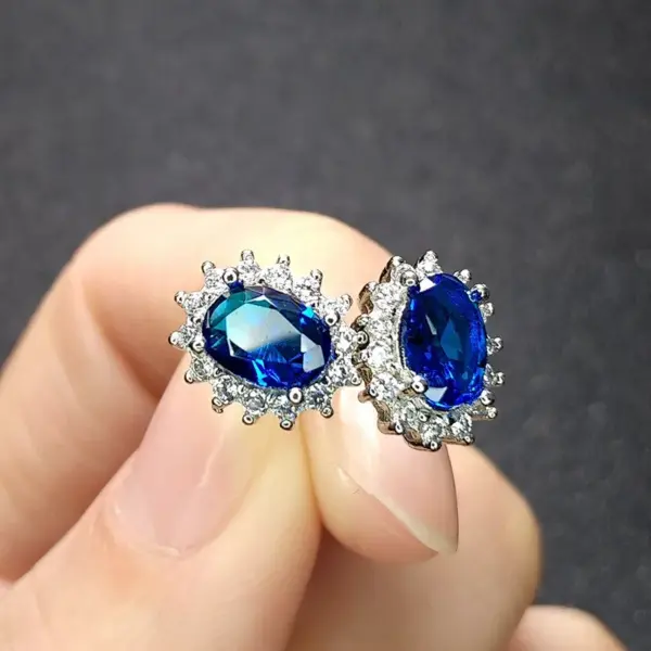 Copper Plating Artificial Gemstones Crystal Jewelry Sets