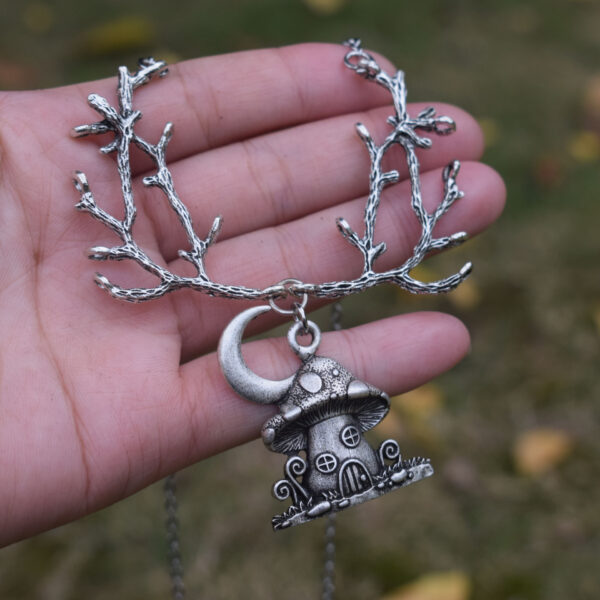 Wholesale Halloween Witch Forest Branch Flower Moon Mushroom Necklace Earrings Accessories Bodhi Jinhua