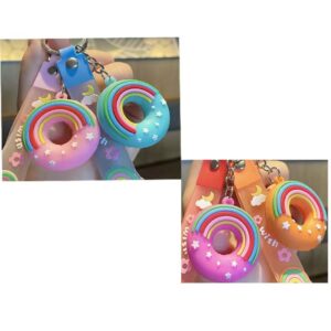 M0320#Donut [rainbow leather rope]-style mixed hair