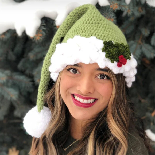 Wholesale Hand-knitted Christmas hat for children