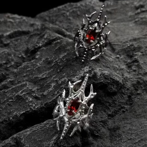 Wholesale Muyi's New Dark Vampire Open Ring, Personalized Exaggerated Gothic Punk Halloween Gift Trend