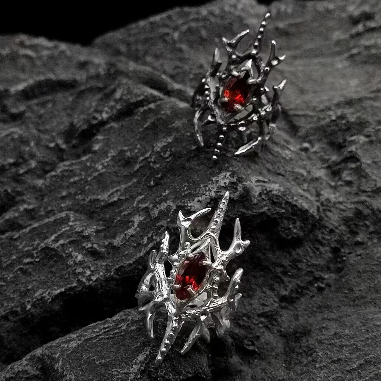 Wholesale Muyi's New Dark Vampire Open Ring, Personalized Exaerated Gothic Punk Gift Trend