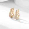 Wholesale Copper Water Droplets Zircon Gold Plated Sexy Simple Style Streetwear Gold Earrings