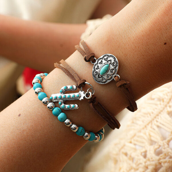 Wholesale Vintage Pinestone Cactus Bracelet