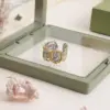 Wholesale 304 Stainless Steel Geometric PVD Coated Real Gold Plated Casual Elegant Luxurious Waterproof Non Tarnish Mixed Metal Plating Rings