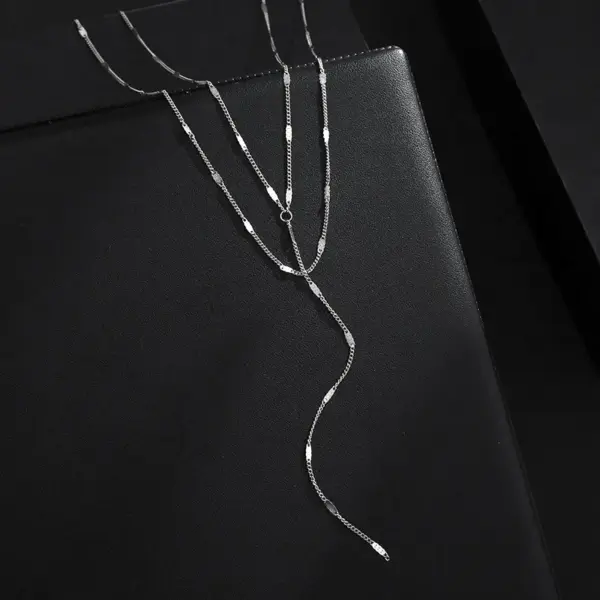 Wholesale Jewelry Simple Style Geometric 304 Stainless Steel 16K Gold Plated White Gold Plated Gold Plated Plating Stainless Steel Necklaces